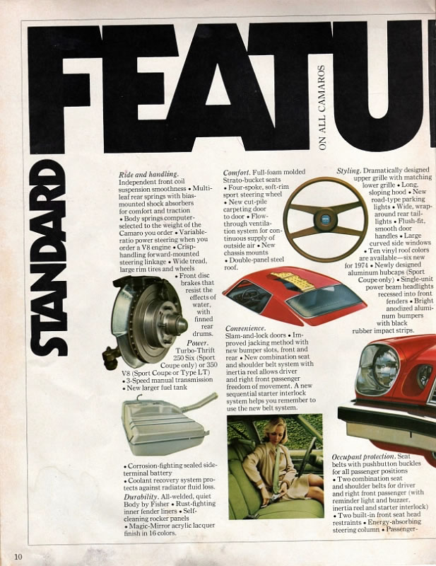1974 Chev Camaro Brochure Page 11